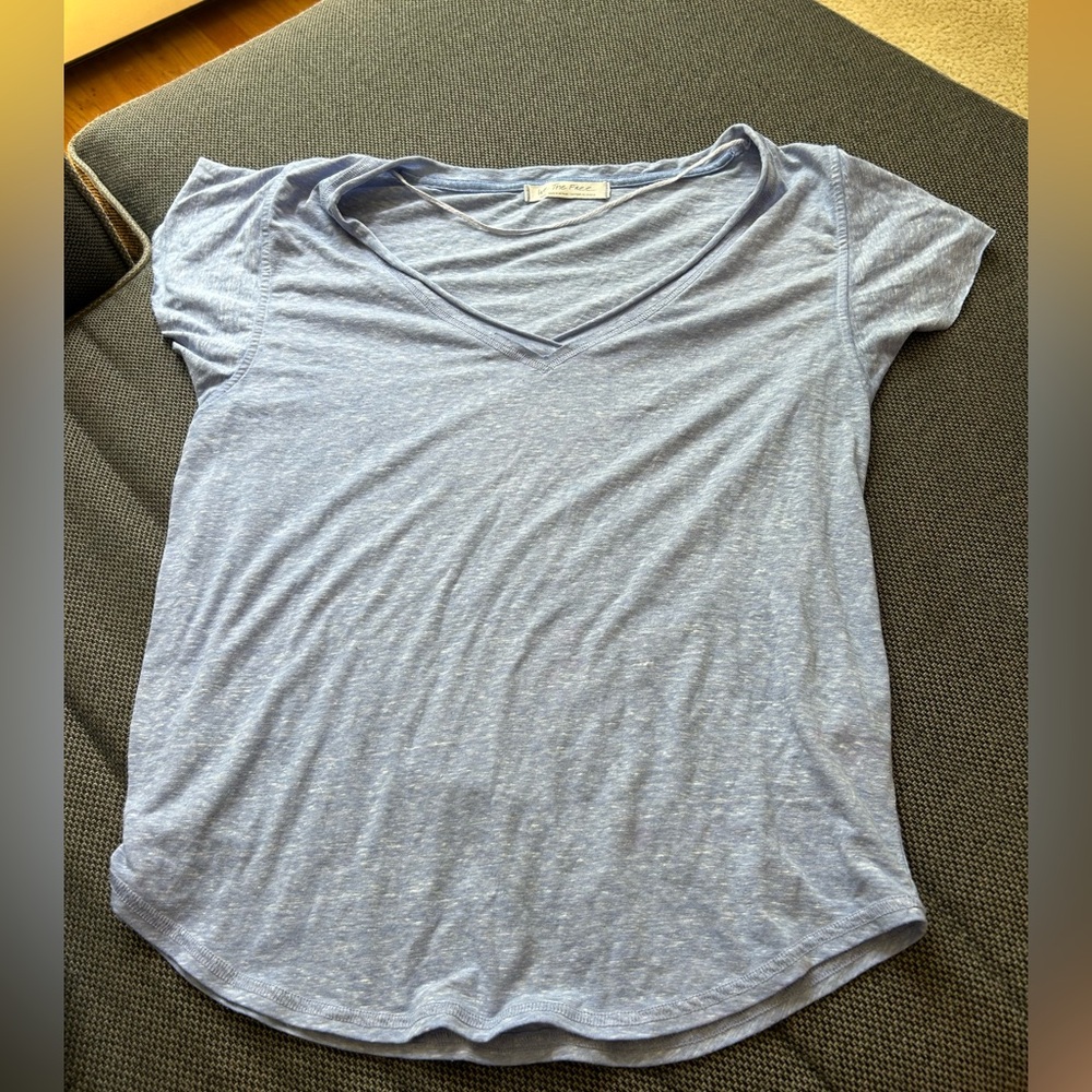 Sky Blue V-Neck Women's Tee